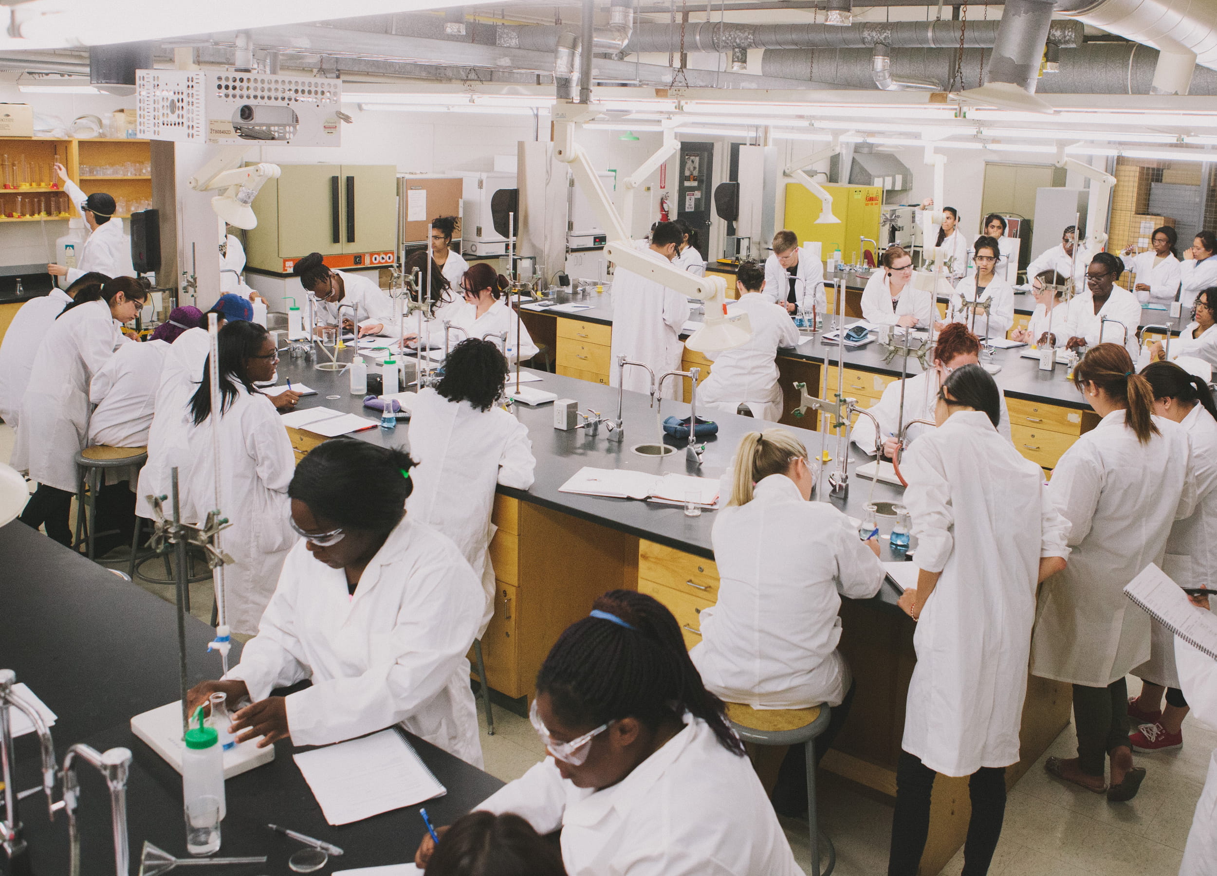 Chemical Laboratory Technician students in a classroom